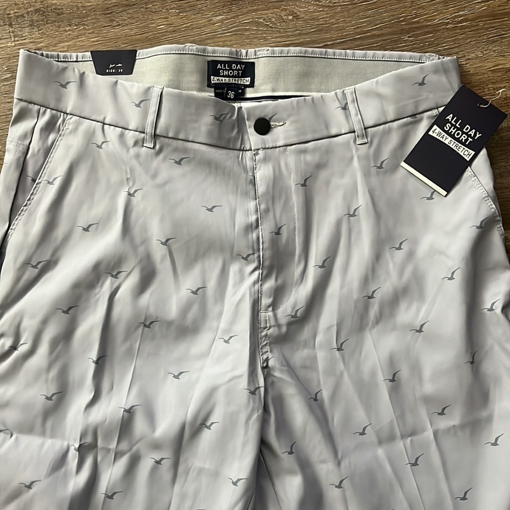 New Men’s Grey All Day Tech Short with Cell Phone Pocket